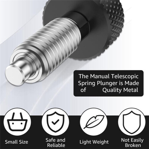 4Pcs Hand Retractable Spring Plunger with Knurled Handle Stainless Steel Lock Out M6 Type Release Pins 2
