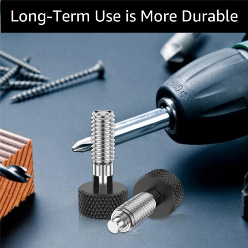 4Pcs Hand Retractable Spring Plunger with Knurled Handle Stainless Steel Lock Out M6 Type Release Pins 2