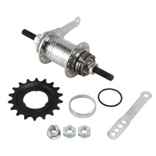 32 Hole Reversing Ride Backwards Brake Fixed Gear Bike Rear Hub Aluminum Alloy Bicycle Bike Coaster Brake Rear Hub 32 Holes Fixed/Free Gear