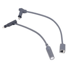 Male to RJ45 Adapter, RJ45-1 RJ-2 Cable RJ45 Female Connectors, 24AWG 1200Mbps Waterproof Cable RJ45 Adapter for Router