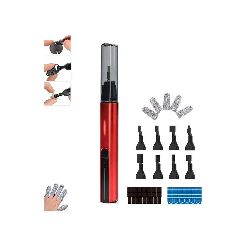 Photos - Grinder / Polisher Reciprocating Electric Sander, 3-Speed Adjustable Detail Sanding Pen, 8 Sanding Heads and Self-Adhesive Sandpaper