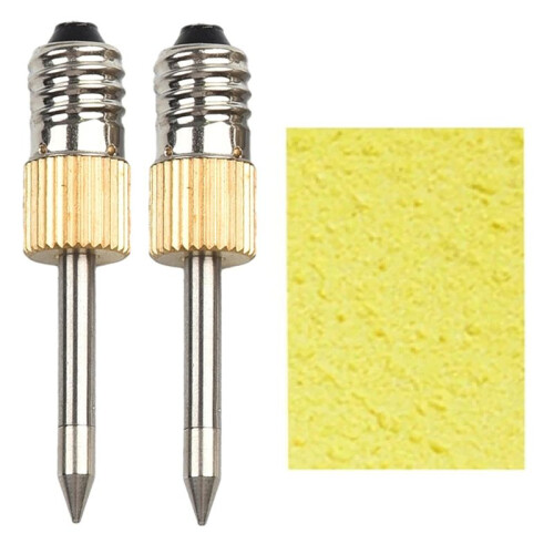 2 Pcs Soldering Iron Tip with Sponge E10 Interface Welding Tips USB Soldering Tip Soldering Tools Set B Type 1