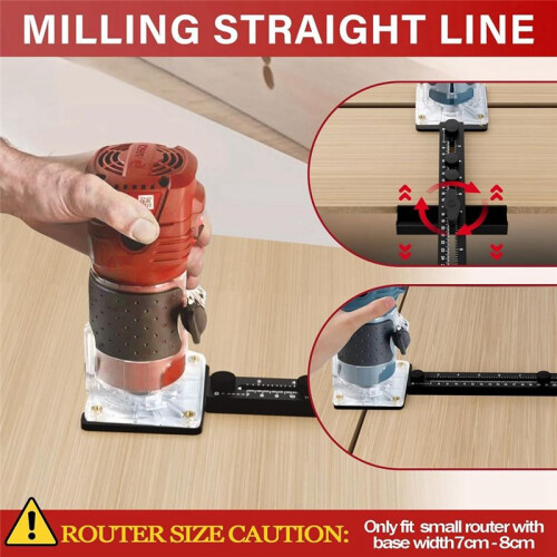Router Milling  Bracket,Cabinet Hardware Jig Router Guide Router Circle Cutting Jig Adjustable Router Jig 2