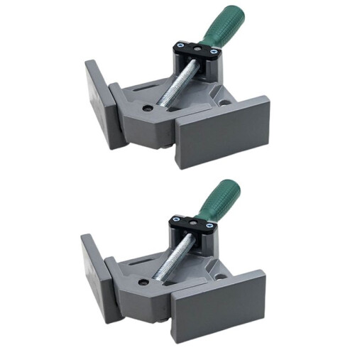 2PCS Right Angle Clip Clamp Single Handle 90 Degrees Angle Clamp Adjustable Swing Jaw for Carpentry Frame Metal Welding 1
