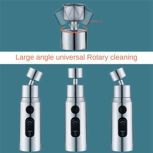 Rotatable Kitchen Faucet Multi-Function Scraper Universal -Proof Bubble Maker Booster Extender Water Nozzle 2