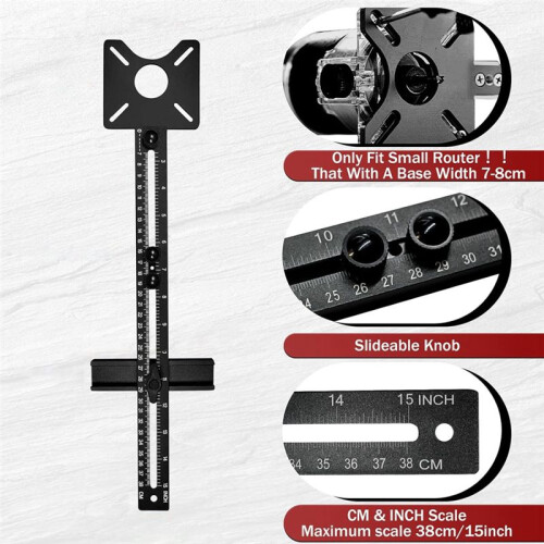 Router Milling  Bracket,Cabinet Hardware Jig Router Guide Router Circle Cutting Jig Adjustable Router Jig