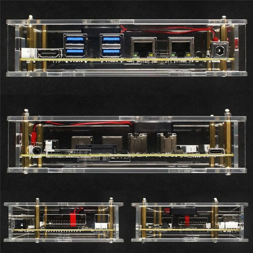 For Banana Pi BPI-F3 Acrylic Case Transparent Shell Protective Box Optional Cooling Fan Development Board 2