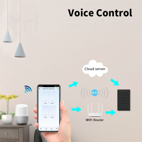 Zigbee  Light Wall  Push Button Interruptor Tuya No Neutral and with Neutral US  for Alexa (B) 1