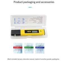 Yellow Ph Value Test Pen, PH Tester 0.01 High-Precision Water Quality Tester, Measuring Range 0-14 PH