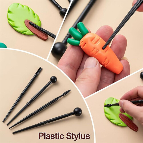 Clay Tools Kit, 27 PCS Pottery Tools, Practical Polymer Clay Sculpting Tools Kit, Air Dry Clay Tools Set for Kids 1