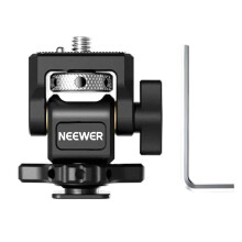 NEEWER DSLR Camera Clamp Adjustable Monitor Mount with Cold Shoe Anti Twist 1/4in Screw for Monitor Flash Light DIY Attachment