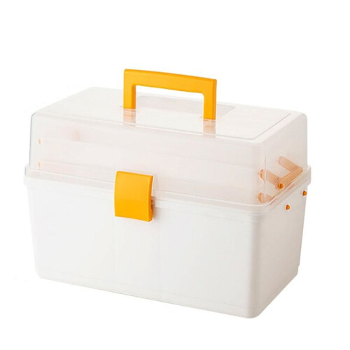 Small Tackle Box with 2 Tray Hardware Organizer Portable Multipurpose Storage Box for Snacks Screws Nuts Lure Case A 1
