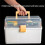 Small Tackle Box with 2 Tray Hardware Organizer Portable Multipurpose Storage Box for Snacks Screws Nuts Lure Case A 5