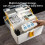 Small Tackle Box with 2 Tray Hardware Organizer Portable Multipurpose Storage Box for Snacks Screws Nuts Lure Case A 3