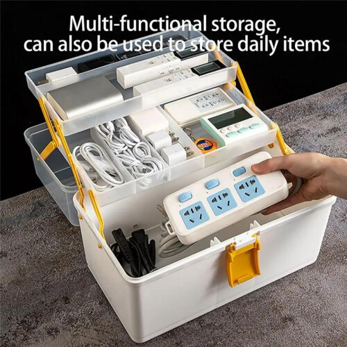Small Tackle Box with 2 Tray Hardware Organizer Portable Multipurpose Storage Box for Snacks Screws Nuts Lure Case A 2