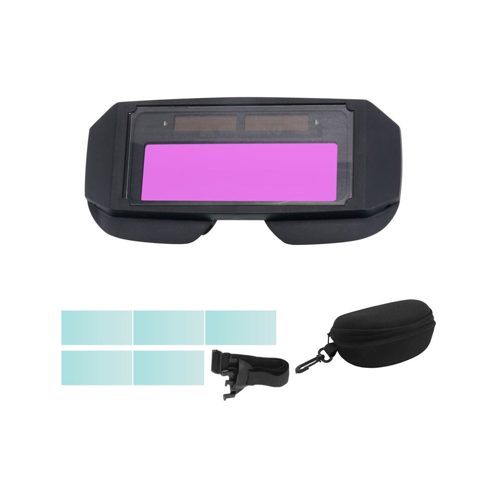 Welding Goggles Solar Powered Auto Darkening Welding Mask Goggles Glasses With Elastic Headband And Storage Case 4712451090139