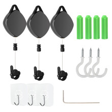 3 Pcs VR Helmet Cable Hook, Automatic Shrink Cable Reel Box for   /  Pro /  Flaws Cable Management
