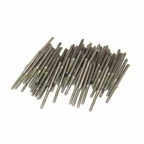 100Pcs 2.0MM Ultra-Long Diamond Drilling Bits Emery Diamond Abrasive Bits Peeling Needle A Type Teeth Grinding Burr 2