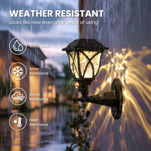 4 Pack Warm White Solar Wall Decorative Lights 2