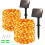2x Outdoor Solar 120 LED Copper Lights Orange 1