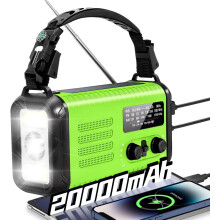 20000mAh Solar Crank Radio Torch Charger Green