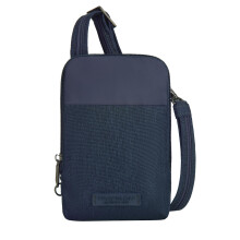 Travelon Unisex-Adult Anti-Theft Metro Stadium Mini Crossbody Cross Body Bag, Navy Heather, One Size