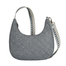 Travelon Boho Anti-theft Slouchy Crossbody, Gray Heather, One Size