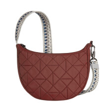 Travelon Unisex's Boho Anti-Theft Crescent Crossbody, Paprika, One Size