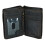 CTM Men's Hunter Leather Zip-Around Bifold Chain Wallet, Black 2