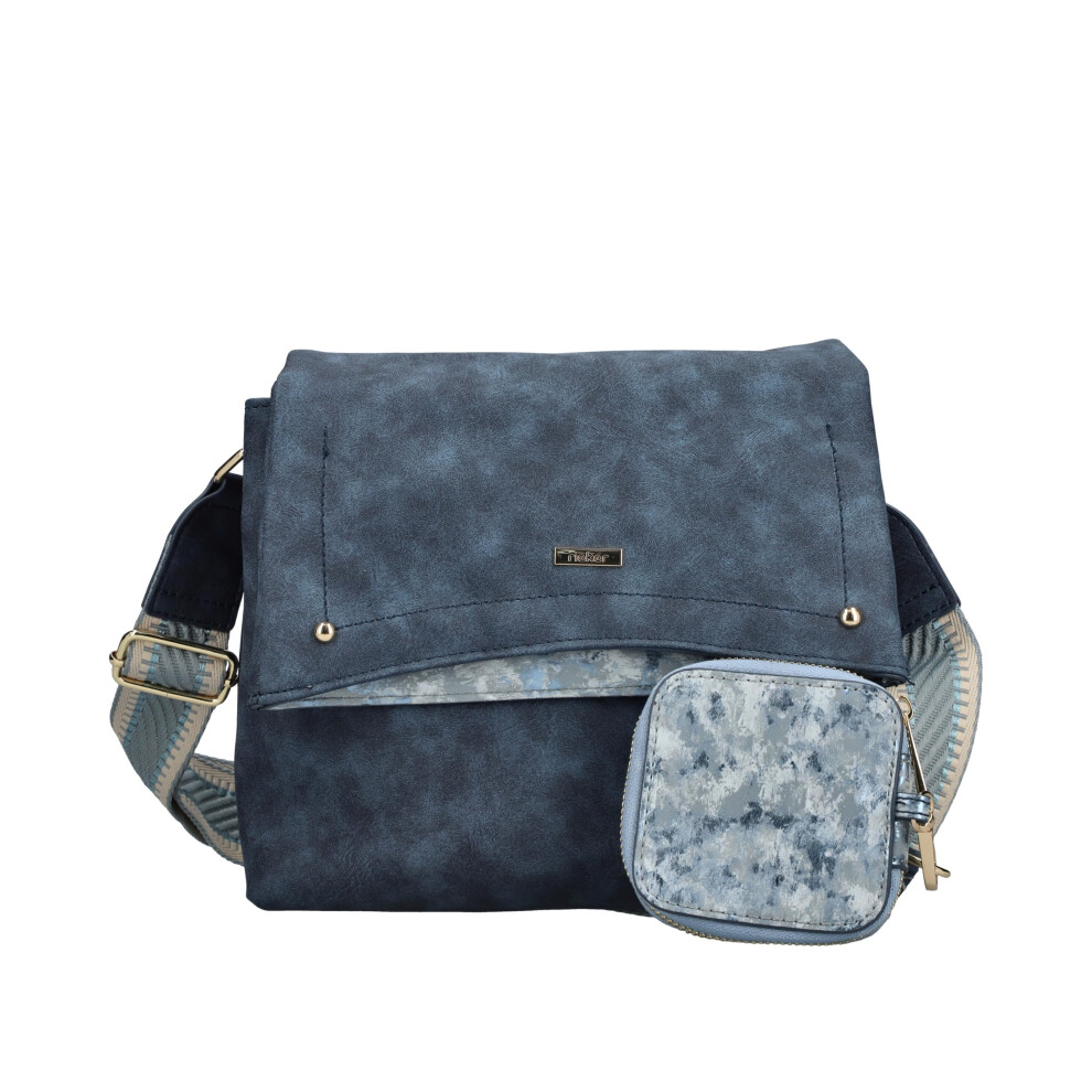 Rieker Women H1612 Shoulder Bag, Blue, S