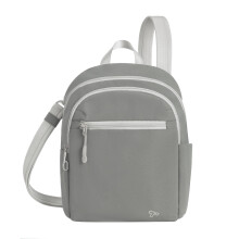 Travelon Unisex-Adult Anti-Theft The Voyages Tour Bag Crossbody, Granite, 9.5" W x 12" H x 4" D