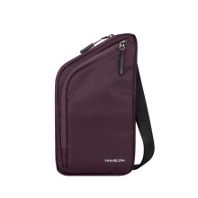 Travelon Unisex-Adult World Travel Essentials Slim Crossbody Bag, BlackBerry, One Size