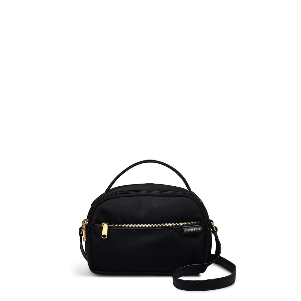 Radley London Montague Lane Responsible Women's Mini Zip Around Recycled Fabric Zip Around Crossbody, Black