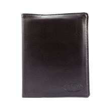 Big Skinny Leather Passport Holder Slim Wallet, Holds Up to 16 Cards and 2 Passports, Black