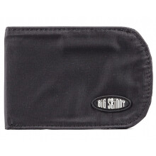 Big Skinny Men's Curve Bi-Fold Slim Wallet, Holds Up to 20 Cards, Black