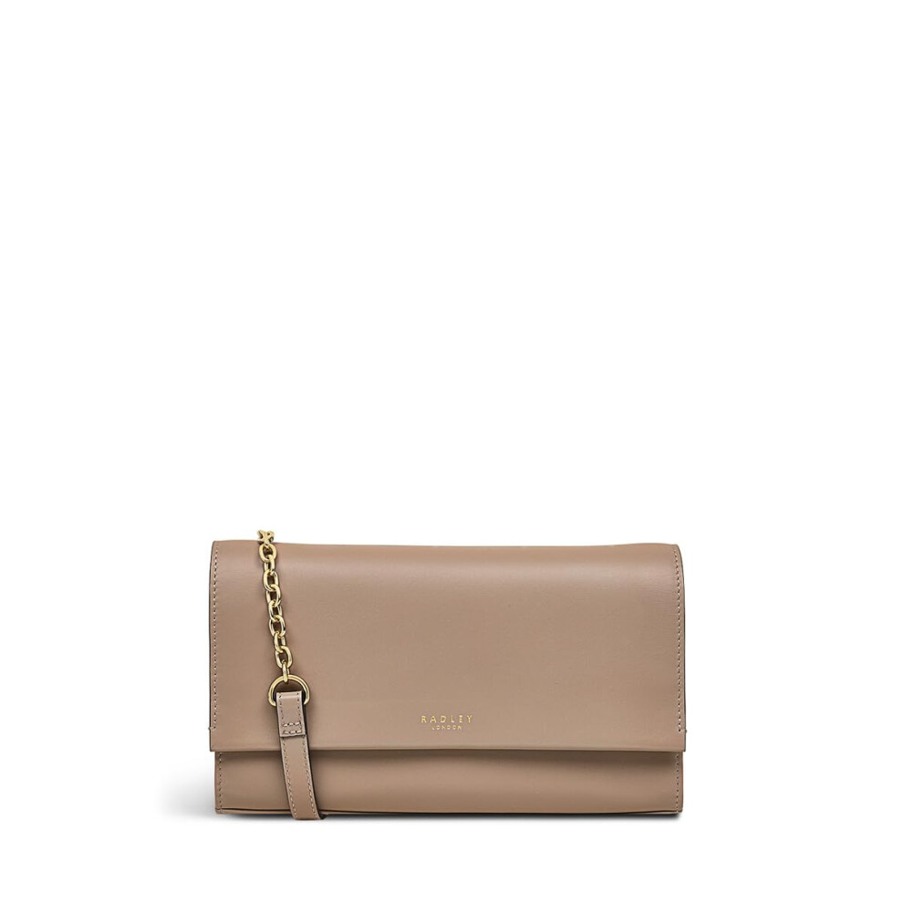 Radley London Womens Chancery Row Mini Leather Flapover Crossbody Shoulder Bag In Silt