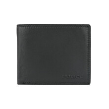 Police Men's Genuine Leather Wallet - Classic Bi-Fold with Coin Pocket, Black, Gift Box