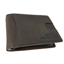 RFID Men Wallet - Credit Card Holder with Money Clip Genuine Leather Thin Minimalist Front Pocket Bifold Wallet with Gift Box by Dezarc