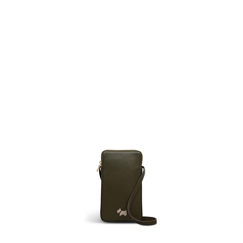 Radley London Heritage Protect Women's Leather Medium Phone Crossbody, Pine Needle
