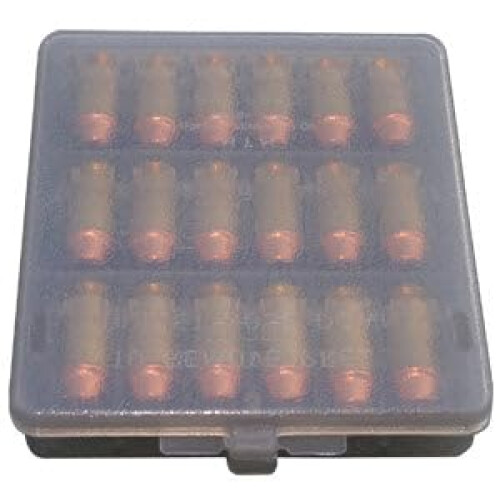 MTM 18 Rounds 45 Cal Case-Gard Ammo Wallet (Clear Smoke)
