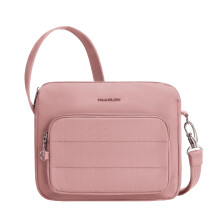 Travelon Anti-Theft Roam East/West Crossbody, Desert Pink, 10.25?W X 8?H X 2.5?D