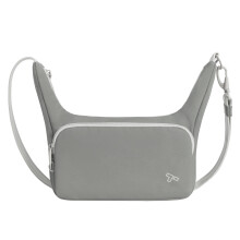 Travelon Unisex's Anti-Theft The Voyages East/West Crossbody, Granite, 9.75" W x 6" H (Center) x 10" H (Wing) x 4.75" D