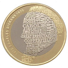 UK 2012 Charles Dickens 200th Anniversary PROOF ?2 Coin - with Airtite Capsule Holder in a Pouch Wallet