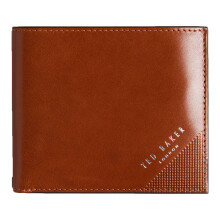 Ted Baker London PRUGS Embossed Corner Leather Bifold Coin Wallet