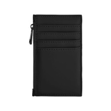 Bagbase - 100% Recycled Polyester with Matte-Look PU Coating Card Holder - Matte Black, Business Card Holders and Office Organiser for Men and for
