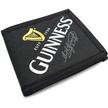 Guinness Casual Wallet - Signature, Black, Bi-Fold, 8 Card Slots, Currency Section, Metal Logo, Unisex-Adults