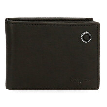 Pepe Jeans Badge Horizontal Wallet with Purse, Unique, Black/White, ?nica, Horizontal Wallet with Purse