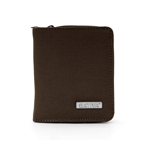 Sativa Hemp Wallet Bags-Dark Brown