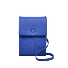 RADLEY Compact Leather Medium Crossbody Phone Bag Mallow Street Button Closure Yves Blue