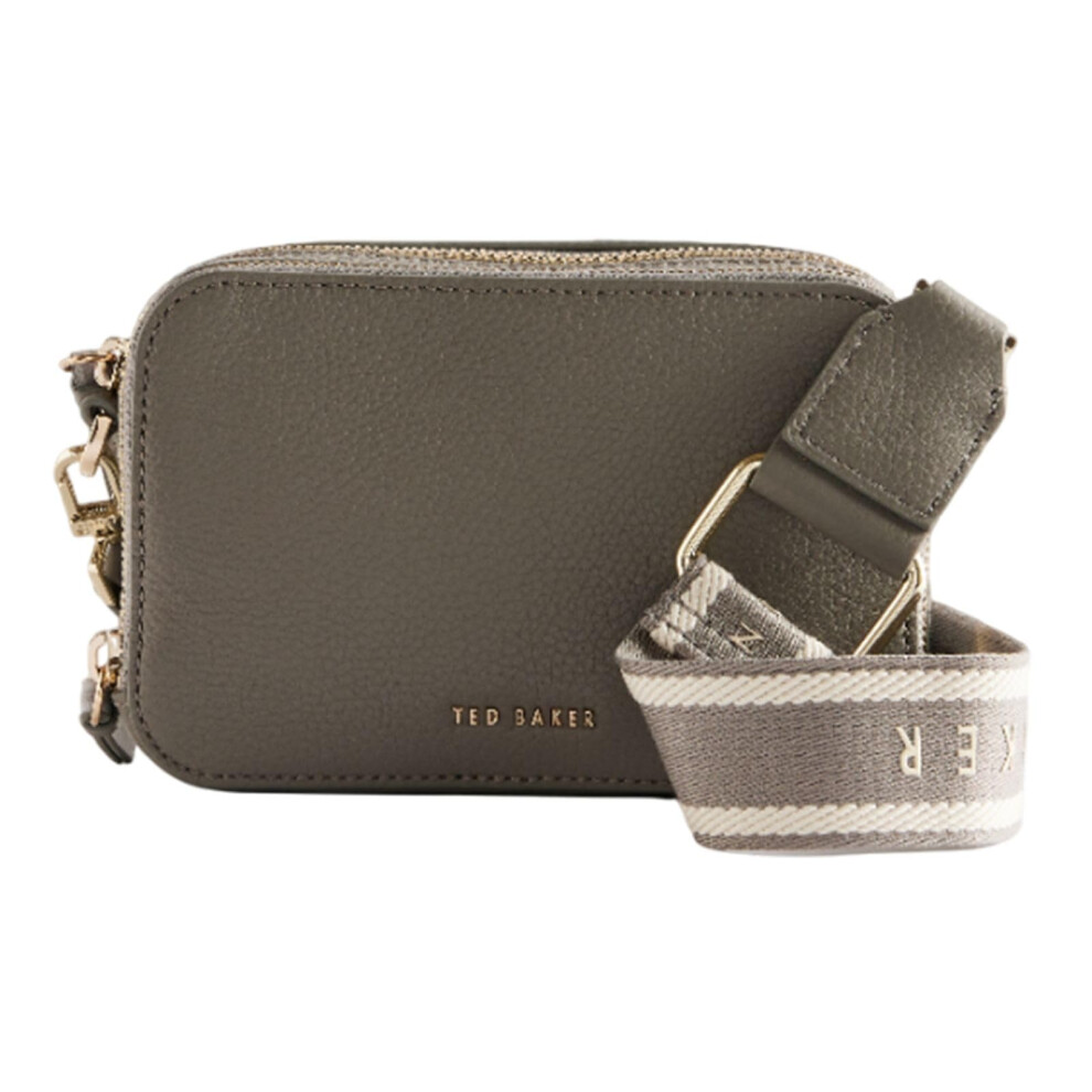 Ted Baker Leather Shoulder Bag Stunna Mini Webbing Crossbody Bag Mid Grey